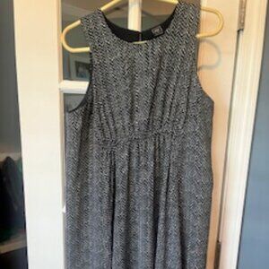 Gap Maternity Print Round Neck Tank Sleeveless Lined Dress
